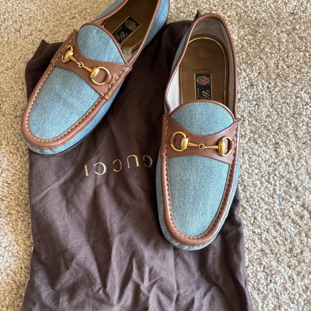 Denim loafers